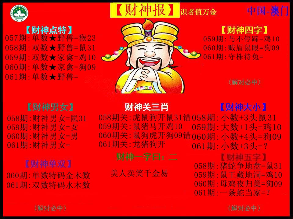 061期红财神[图]