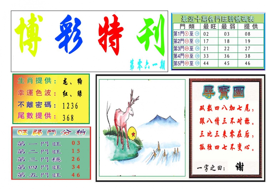 061期博彩特刊[图]