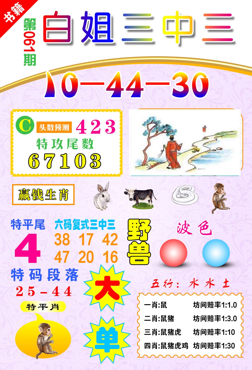 061期澳门白姐锦囊[图]