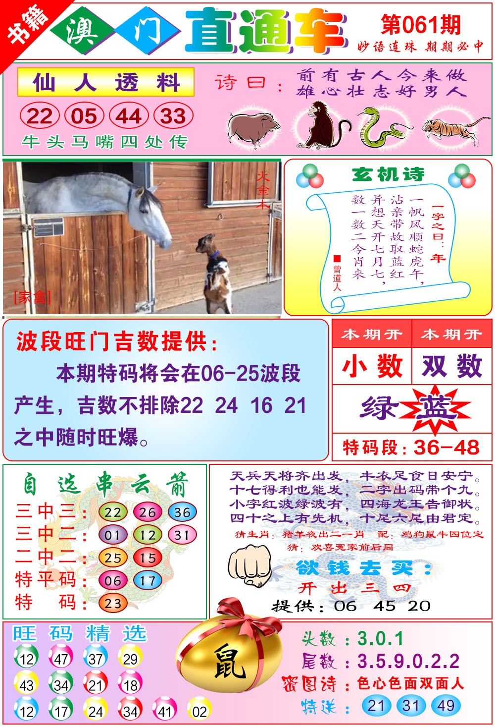 061期白姐直通车[图]