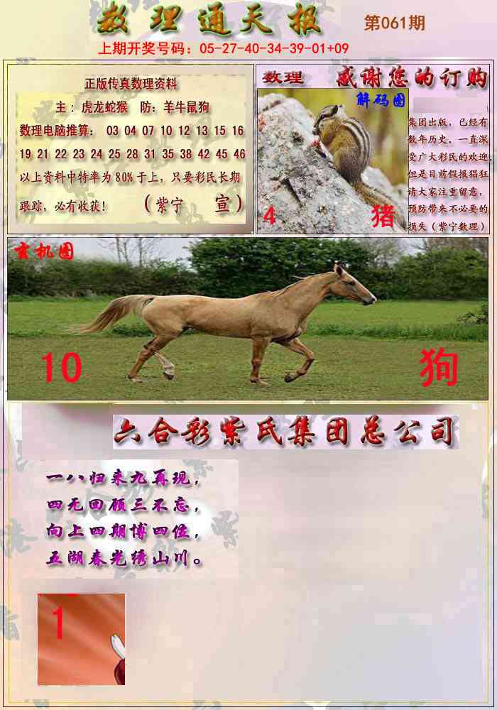 061期数通报[图]