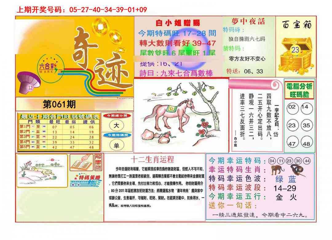 061期九龍奇迹A(推荐)[图]