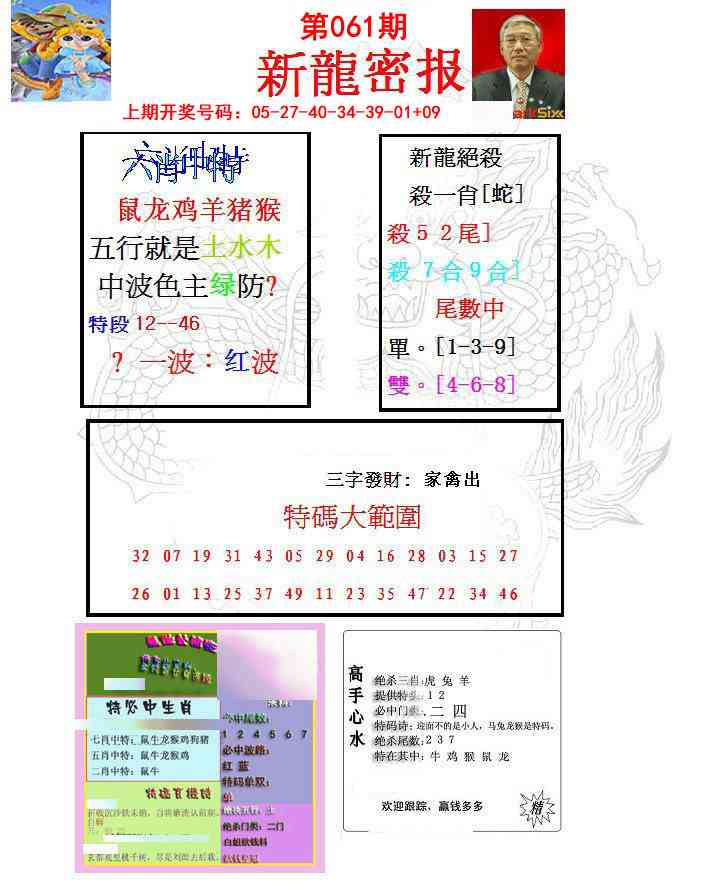 061期新龙密报[图]